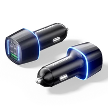 Vention USB-C+A (2port,30W, fekete, szivargyújtós),Vention