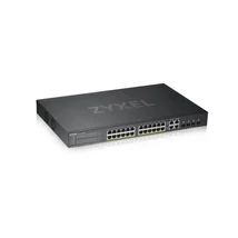 Zyxel GS1920-24HPV2-EU0101F v2 24xGbE PoE LAN (375W) 4xGbE SFP/RJ45 Combo port L2 menedzselhető PoE Switch