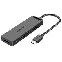 Vention USB-C -> USB-A 3.0*4 & Micro B USB 1m, Hub