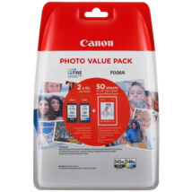 Eredeti Canon PG-545XL/CL-546XL - 50db fotópapír + fekete + színes