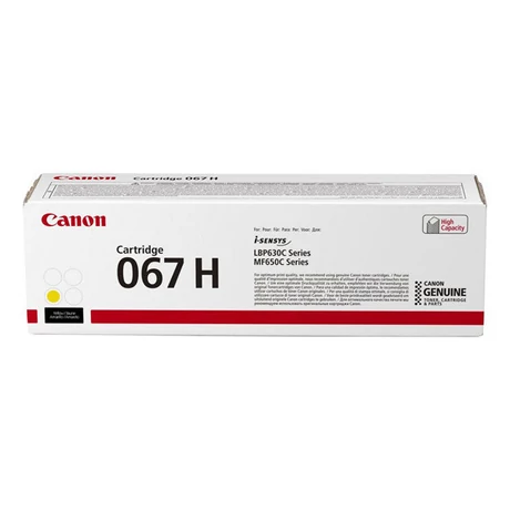 Eredeti Canon CRG067H Toner Yellow 2.350 oldal kapacitás