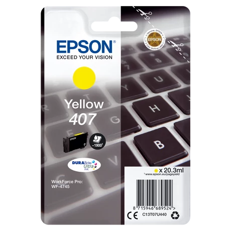 Eredeti Epson T07U4 sárga (C13T07U440) - 20,3ml ~1.900 oldal