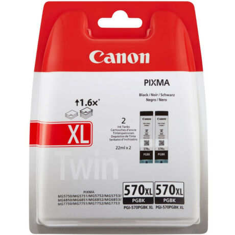 Eredeti Canon PGI-570XL Tintapatron Black Twin pack 2x22 ml