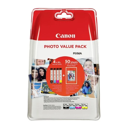 Eredeti Canon CL-571XL Tintapatron Multipack Photo 4x11 ml