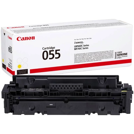 Eredeti Canon CRG055 Toner Yellow 2.100 oldal kapacitás