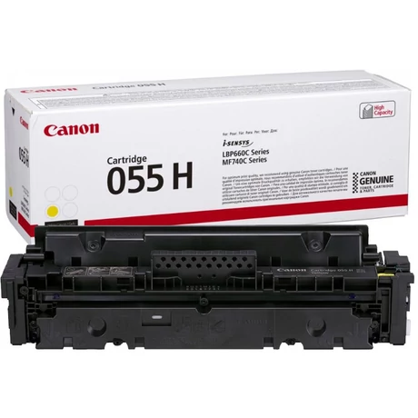 Eredeti Canon CRG055H Toner Yellow 5.900 oldal kapacitás