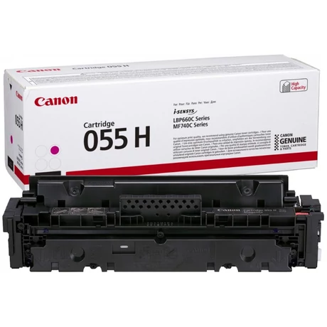 Eredeti Canon CRG055H Toner Magenta 5.900 oldal kapacitás