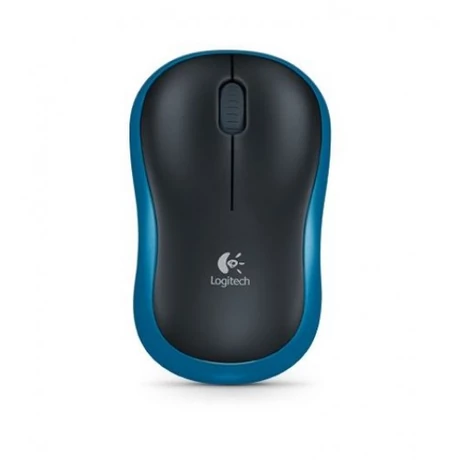 Logitech M185 vezeték nélküli egér, fekete-kék