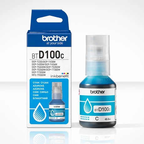 Eredeti Brother BTD100C Tintatartály Cyan 48,8 ml 5.000 oldal kapacitás