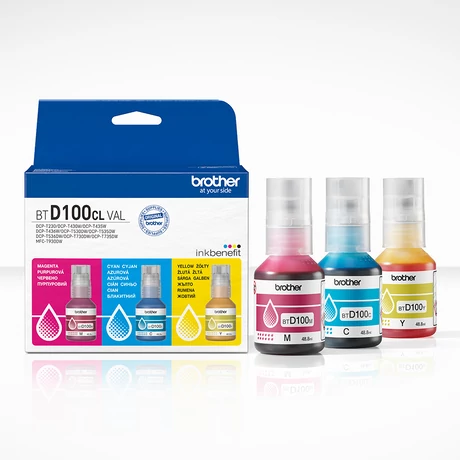 Eredeti Brother BTD100CLVAL Tintatartály csomag CMY 3*48,8ml