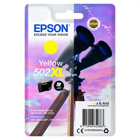 Eredeti Epson T02W4 Patron Yellow 6,4ml