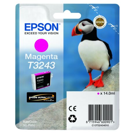 Eredeti Epson T3243 Patron Magenta 14 ml