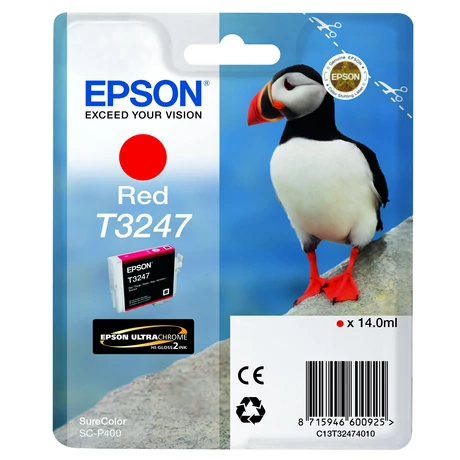 Eredeti Epson T3247 Patron Red 14 ml