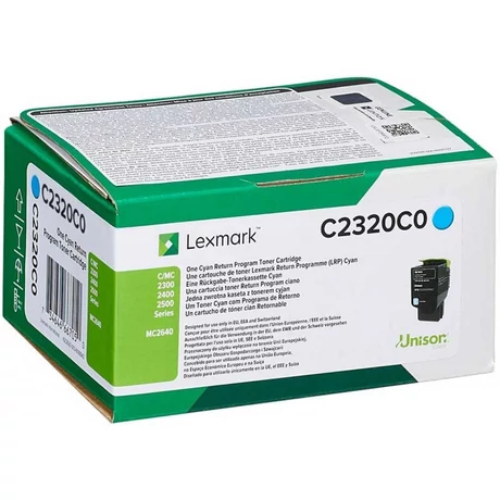 Eredeti Lexmark C2320C0 Cyan toner 1k /o/