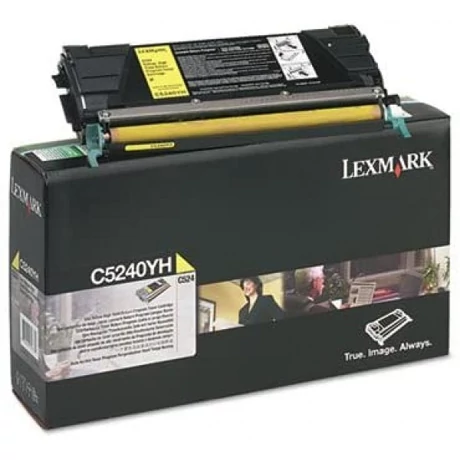 Eredeti Lexmark C524/534 High Return Toner Yellow 5K C5240YH