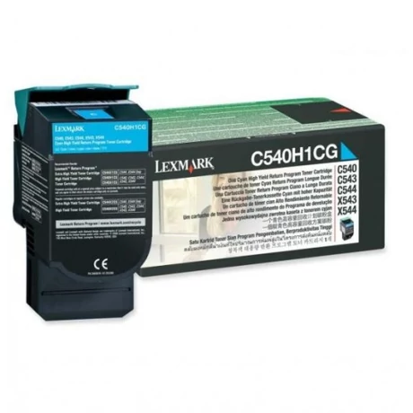 Eredeti Lexmark C54x/X54x High Return Toner Cyan 2K C540H1CG