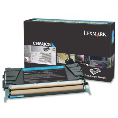 Eredeti Lexmark C746/C748 Return Toner Cyan 7K C746A1CG