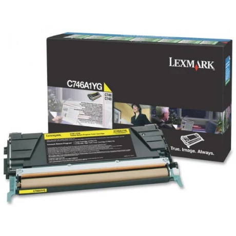 Eredeti Lexmark C746/C748 Return Toner Yellow 7K C746A1YG