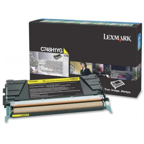 Eredeti Lexmark C748 High Return Toner Yellow 10K C748H1YG