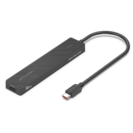 Vention USB-C -> USB-A 3.2*4 , 0,15m (táppal, 4-Portos, fekete), hub