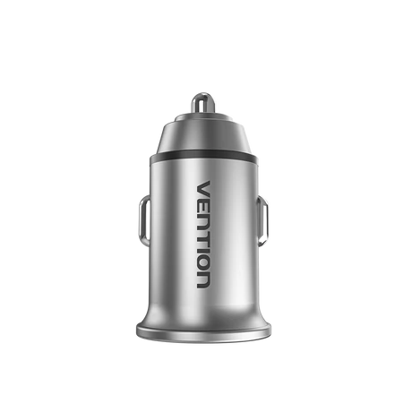 Vention USB-A+C (2port,30W, szürke, szivargyújtós), töltő