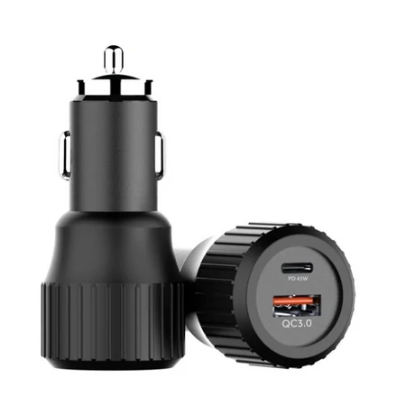 Choetech 2-portos 63W USB A+C autós gyors töltő