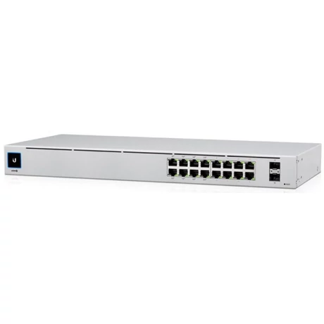 Ubiquiti UniFi USW-16-POE Gen2 16port GbE LAN 8x PoE+ 2xGbE SFP port L2 menedzselhető switch