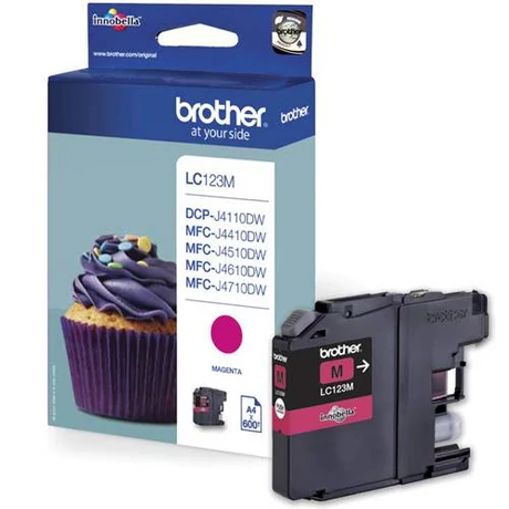 Eredeti Brother LC 123 - magenta ~600 oldal