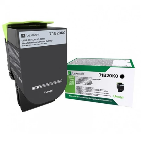 Eredeti Lexmark CS317 fekete - 71B20K0 - 3.000 oldal