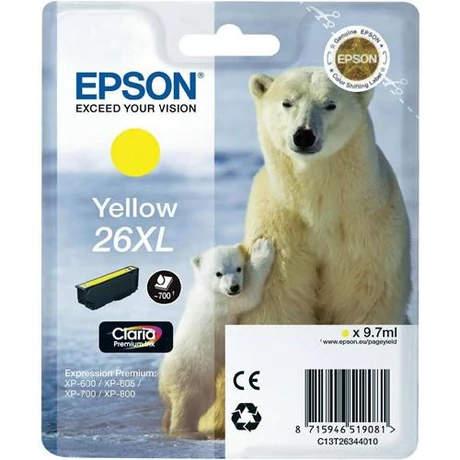 Eredeti Epson T2634 - yellow (9,7ml ~ 700 oldal)