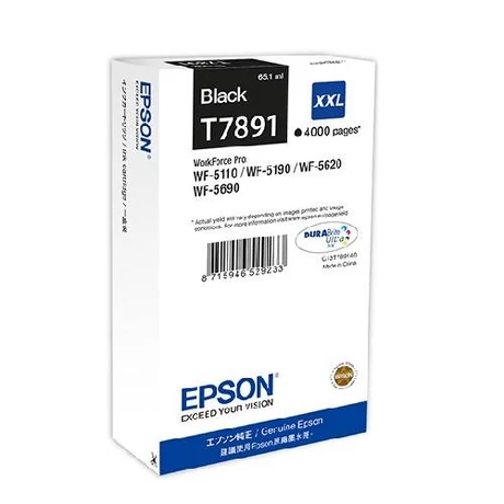 Eredeti Epson T7891 fekete - 65,1ml ~ 4.000 oldal