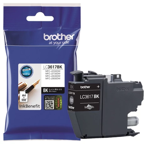 Eredeti Brother LC3617BK fekete - 550 oldal