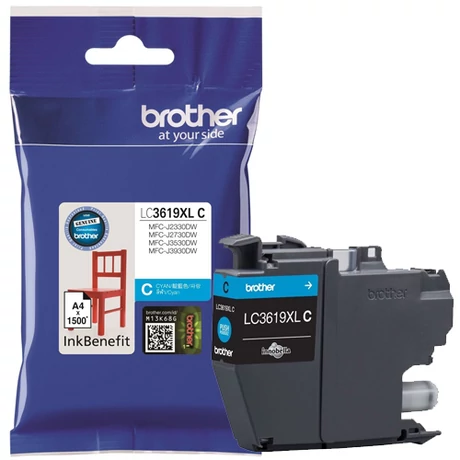 Eredeti Brother LC3619XLC cyan - 1.500 oldal