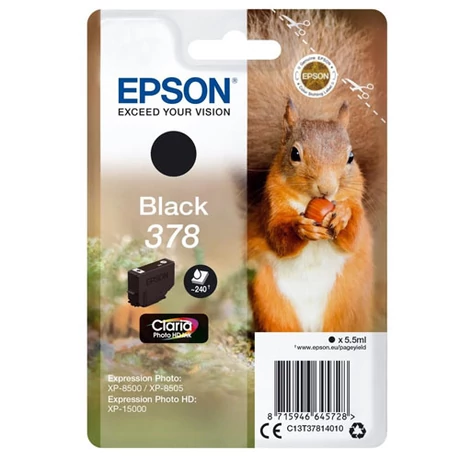 Eredeti Epson T3781 - fekete (5,5ml ~ 240 oldal)