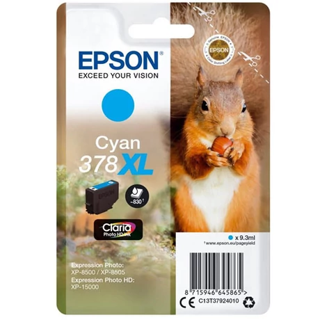 Eredeti Epson T3792 - cyan (11,2ml ~ 730 oldal)