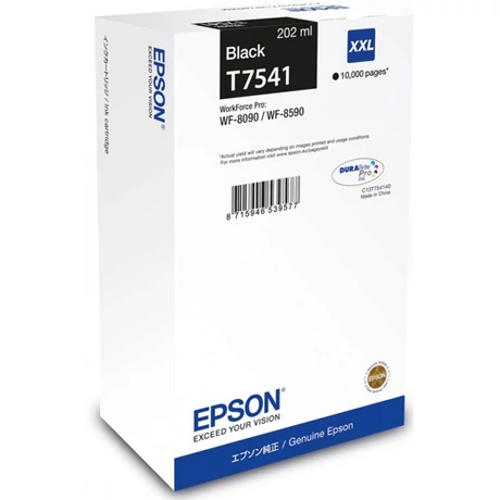 Eredeti Epson T7541 fekete - 202ml ~10.000 oldal