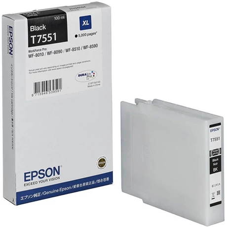 Eredeti Epson T7551 fekete - 100ml ~5.000 oldal